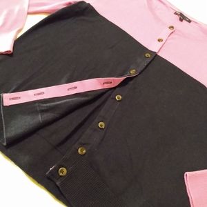 Ladies button-up Gap sweater pink and blue